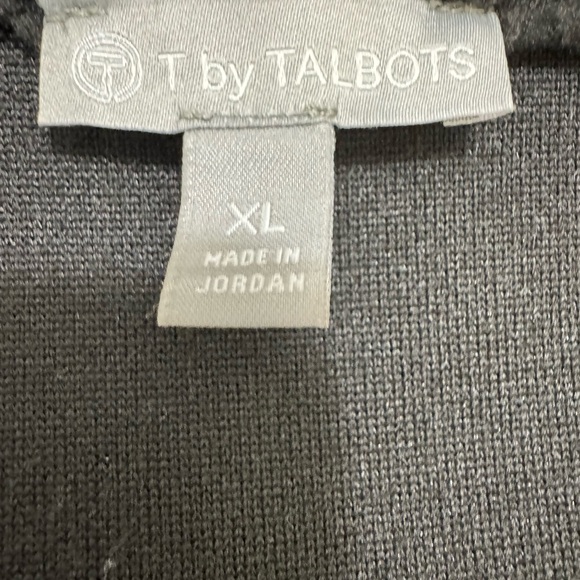 Talbots Women's Black and Cream Fleece Jacket - Picture 6 of 7